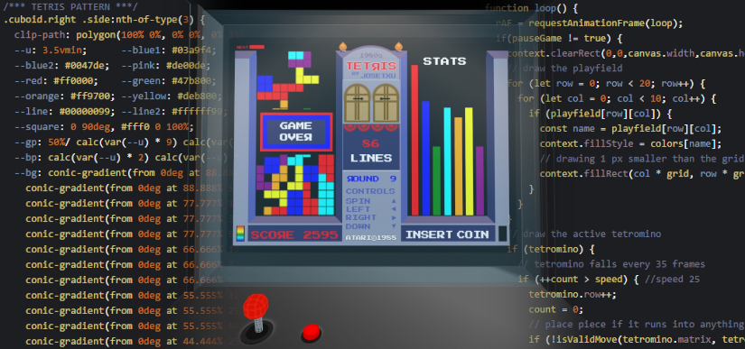 Tetris Arcade Game – Atari 1988