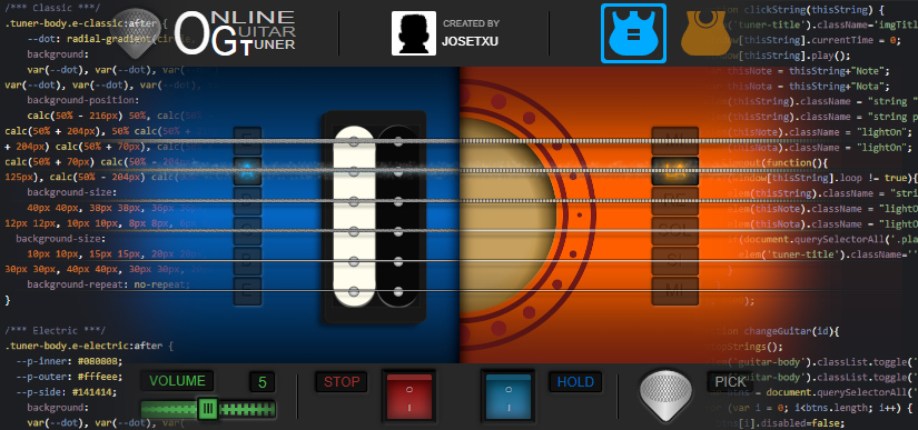 Afinador de Guitarra – Online Guitar Tuner – v3