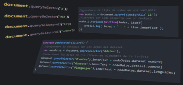 Métodos esenciales de Javascript; querySelector y querySelectorAll ...