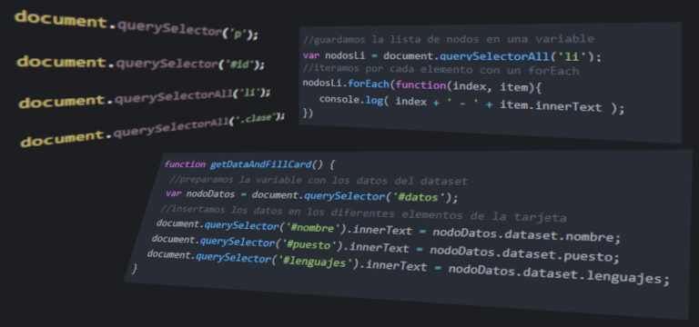 Métodos esenciales de Javascript; querySelector y querySelectorAll ...